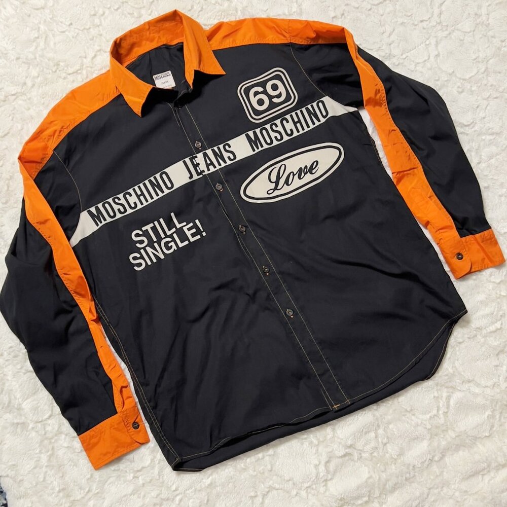 MOSCHINO "STILL SINGLE" SHIRT (VINTAGE) - L